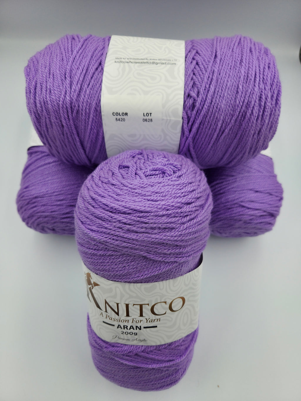 Knitco 200g Aran - £9.25, packs of 5, £1.85 per ball, 58 colours