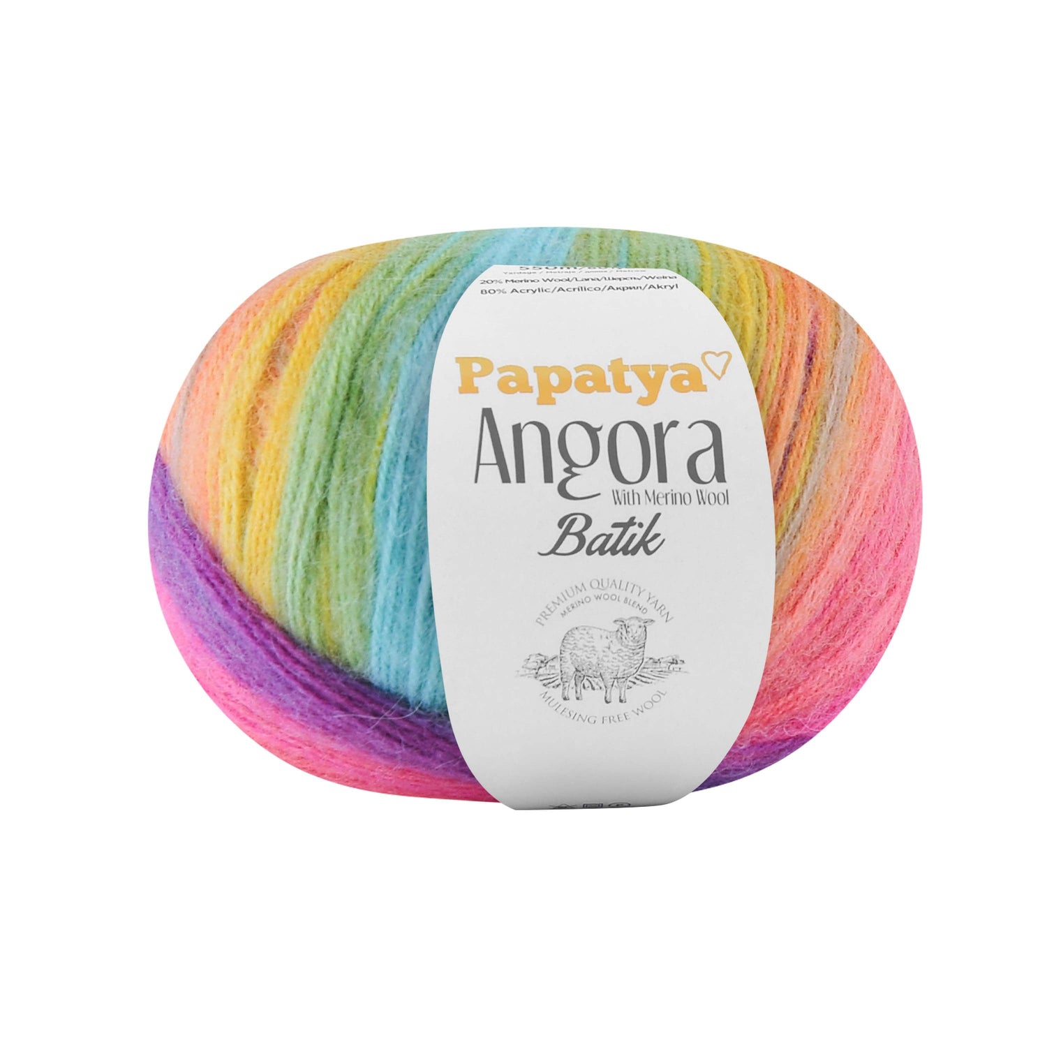 Papatya Angora Batik  - £8.25, pack quantity 5 Balls, £1.65 per ball, 16 Colours